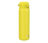 ION8 Vacuum Insulated Stainless Steel 1 Litre Water Bottle, 920 ml/31 oz, Leak Proof, Easy to Open, Secure Lock, Dishwasher Safe, Carry Handle, Metal Water Bottle, Ideal for Sports and Yoga, Yellow