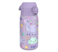 ION8 Vacuum Insulated Steel Water Bottle, 320 ml/11 oz, Leak Proof, Easy to Open, Secure Lock, Dishwasher Safe, Carry Handle, Metal Water Bottle, ThermoShield Stainless Steel, Unicorns