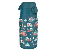 ION8 Vacuum Insulated Steel Water Bottle, 320 ml/11 oz, Leak Proof, Easy to Open, Secure Lock, Dishwasher Safe, Carry Handle, Metal Water Bottle, ThermoShield Stainless Steel, Rescue Vehicle