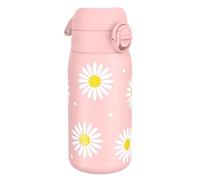 Ion8 Vacuum Insulated Steel Water Bottle, 320 ml/11 oz, Leak Proof, Easy to Open, Secure Lock, Dishwasher Safe, Carry Handle, Metal Water Bottle, ThermoShield Stainless Steel, Daisies