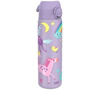ION8 Vacuum Insulated Steel Water Bottle, 500 ml/17 oz, Leak Proof, Easy to Open, Secure Lock, Dishwasher Safe, Fits Cup Holders, Carry Handle, Scratch Resistant, Metal Water Bottle, Unicorns