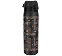 ION8 Vacuum Insulated Steel Water Bottle, 500 ml/17 oz, Leak Proof, Easy to Open, Secure Lock, Dishwasher Safe, Fits Cup Holders, Carry Handle, Scratch Resistant, Metal Water Bottle, Gaming