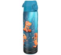 Ion8 Vacuum Insulated Steel Water Bottle, 500 ml/17 oz, Leak Proof, Easy to Open, Secure Lock, Dishwasher Safe, Fits Cup Holders, Carry Handle, Scratch Resistant, Metal Water Bottle, Dinosaur Band