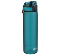 Ion8 Water Bottle, 500 ml/18 oz, Leak Proof, Easy to Open, Secure Lock, Dishwasher Safe, BPA Free, Hygienic Flip Cover, Carry Handle, Fits Cup Holders, Easy Clean, Carbon Neutral, Aqua