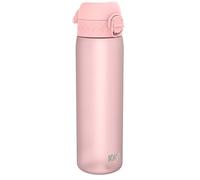 Ion8 Water Bottle, 500 ml/18 oz, Leak Proof, Easy to Open, Secure Lock, Dishwasher Safe, BPA Free, Hygienic Flip Cover, Carry Handle, Fits Cup Holders, Easy Clean, Carbon Neutral, Rose Pink