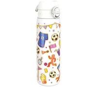 Ion8 Water Bottle, 500ml/18oz, Slim Leak Proof & BPA-Free Drinking Bottle, Secure Lock Prevents Spills, Dishwasher Safe, Carry Handle, Ideal for Adults & Kids - Travel, Gym & School, Football