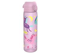 Ion8 Water Bottle, 500 ml/18 oz, Leak Proof, Easy to Open, Secure Lock, Dishwasher Safe, BPA Free, Hygienic Flip Cover, Carry Handle, Easy Clean, Odour Free, Carbon Neutral, Unicorns Design