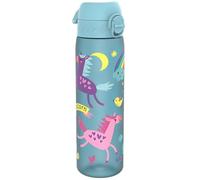 Ion8 Water Bottle, 500ml/18oz, Slim Leak Proof & BPA-Free Drinking Bottle, Secure Lock Prevents Spills, Dishwasher Safe, Carry Handle, Ideal for Adults & Kids - Travel, Gym & School, Blue, Unicorns