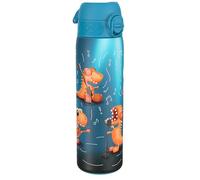 Ion8 Water Bottle, 500ml/18oz, Slim Leak Proof & BPA-Free Drinking Bottle, Secure Lock Prevents Spills, Dishwasher Safe, Carry Handle, Ideal for Adults & Kids - Travel, Gym & School, Dino Band