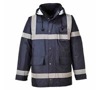 Iona Lite Waterproof High Visibility Black or Navy Jacket Portwest S433