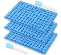 ionEgg 126 Cavity Square Silicone Mould, for Making Chocolate Candy, Mini Ice Cube Tray, Truffles Pralines, 3 Packs