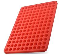 ionEgg 140 Cavities Semi Sphere Silicone Mold, Gummy Candy Molds, Mini Dog Treat Pan, Baking Mat, Round Silicone Pad for Ganache, Jelly, Candy, Biscuits, Chocolate Drops, 1 Pcs