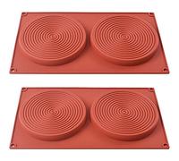 ionEgg 2 Pack 5.5 Inch Round Silicone Cake Pan for Baking, Non-Stick Quick Release for Layered Cakes, Cheesecakes, Rainbow Cakes and Chocolate Cakes