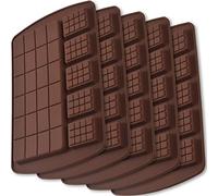 ionEgg Break Apart Silicone Chocolate Bar Moulds, Homemade Protein and Energy Bar Moulds, 5 Packs