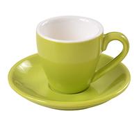 ionEgg Porcelain Espresso Cup with Saucer, Espresso Shot Cup, 80ml/2.7Oz, Green