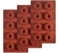 ionEgg Silicone Vortex Mold for Making Chocolate, Candy, Pudding, Cookies, Pack of 3