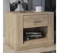 ionia wooden bedside cabinet with 1 drawer in san remo oak