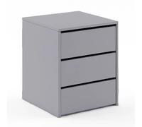 ionia wooden chest of 3 drawers in matt grey