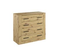 ionia wooden chest of 4 drawers in artisan oak