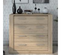 ionia wooden chest of 4 drawers in san remo oak