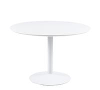 ionia wooden dining table round in white