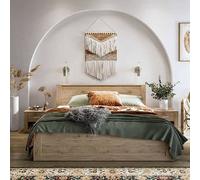 ionia wooden double bed in san remo oak