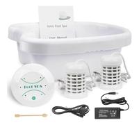 Ionic Detox Foot Bath Spa Machine Big Footbath Bucket Detox Massage with Basin, Electric Foot Massage Ionic Tool Footbath Cleanse Spa Detox Machine,White