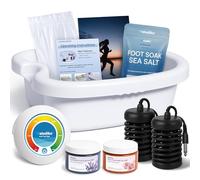 Ionic Foot Bath Detox Machine, Premium Ion Foot Spa for Home Use, Includes 3 Sea Salts (Original/Rose/Lavender), Basin, 2 Ion Arrays & Accessories, Perfect for Parents/Seniors/Partner/Self