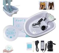 Ionic Foot Spa at Home Detox and Cleanse, 2.0 Ion Leg Spa, Ionic Detox Foot Bath Machine with Professional Tub Basin, Body Calf Relaxed and Relieved (with Basin)
