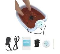 Ionic Foot Spa at Home Detox and Cleanse, Ionic Feet Spa Detox, Professional Ionic Foot Bath Detox Machine, Body Calf Relaxed and Relieved, Increase Energy (with Basin)
