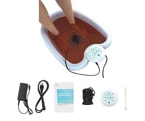 Ionic Foot Spa at Home Detox and Cleanse, Ionic Feet Spa Detox, Professional Ionic Foot Bath Detox Machine, Body Calf Relaxed and Relieved, Increase Energy (with Basin)