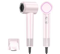 Ionic Hair Dryer, 110,000 RPM High Speed Dryer with Ceramic Technology Nozzle for Fast Drying, 3-Speed Thermo Control Adjustment Professional Blow Dryer, Low Noise Design for Home Travel Salon,PINK