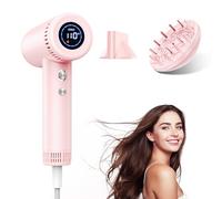 Ionic Hair Dryer with Diffuser - 160,000 RPM High Speed Fast Drying Hairdryer for Women, 500 Million Anti-Frizz Negative Ions, 9 Temps Set