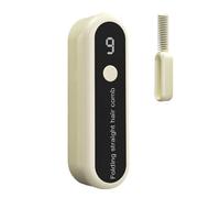 Ionic Hair Straightener Brush - Ceramic Hair Straightening and Curling Tool | Negative Ion Hot Comb, 9 Heat Gears, 2000mAh Battery, Portable Foldable Design for All Hairs Types