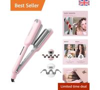 Ionic Hair Waver Curler - Quick 25mm Tourmaline Waves with Safety Features