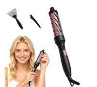 Ionic Thermal Round Heated Hot Brush - 38mm/1.7 Inch Barrels, 5 Temperature Settings, Natural Curls & Shinier Hair, Dual Voltage, UK Plug, Professional Hair Styler