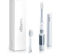 IONICKISS Sonic Travel Toothbrush | Ionic Toothbrush | Brushing Timer, 2 Modes, 2 Soft Extended Replaceable Brush Heads | ION Power + Sonic Action