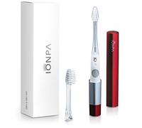 IONICKISS Sonic Travel Toothbrush | Ionic Toothbrush | Brushing Timer, 2 Modes, 2 Soft Extended Replaceable Brush Heads | ION Power + Sonic Action