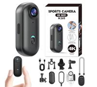 IonicSwift Camera - Hands-Free Pov Camera for Equestrians, I3 4k Thumb Action Cam with Clip, Thickened Drop-Proof Shell, Mount Anywhere, 170° Ultra-Wide Helmet Cam for Cycling & Vlogging(Black,0BG)