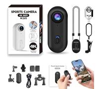 Ionicswift Riding Camera, Ionicswift Trail Camera, 4k Portable Wearable Sports Cameras, Mini Handsfree Bodycam with Audio and Video Recording Wearable for Cycling, Travel, Diving, and Outdoor (4K)