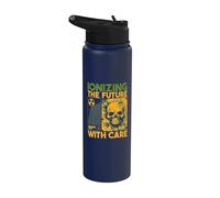 Ionizing The Future with Care Radiation Therapist Stainless Steel Insulated Water Bottle