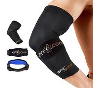 ionocore Tennis & Golf Elbow Support Protection System for Men & Women - Copper Compression Sleeve & Tennis Elbow Support Strap - Pain Relief & Recovery for Tennis Elbow, Golfers Elbow, Gym & Sports