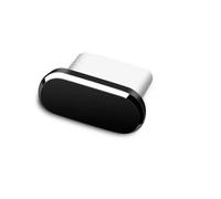 IONOMAT 2 Pcs Black and Silver Metal Type-C Dust and Anti-Liquid Cover Universal for Mobile Phone and Computer (Black Black)