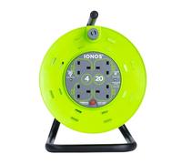 IONOS 4 Socket Cable Reel, 20m, Green, 13 Amp, Thermal Cut Out, Heavy Duty, Outdoor Extension Lead, Ideal for Garden, Workshop, DIY, Power Tools (ION20M13ACR2)