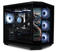 ionz Gaming Desktop PC, Ryzen 7 7700X, Radeon RX 9070 XT, 32GB RAM, 1TB NVMe SSD, 240mm AIO, Windows 11, 800W 80+ PSU (Apex Vision, Black)