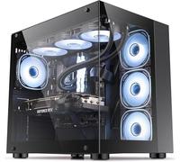 ionz Gaming PC Desktop Computer, AMD Ryzen 5 5700X, NVIDIA RTX 5060 Ti, 16GB DDR4 RAM, 1TB NVMe SSD, 650w 80+ PSU, 120mm AIO, Windows 11 - KZ-ZE | Black