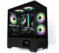 ionz Gaming PC - Desktop Computer, Intel i5-12400F, Nvidia RTX 5060, 16GB RGB RAM, 1TB NVMe SSD, Windows 11, 650W 80+ PSU, LED Display, USB WiFi,Aether Vision, Black