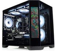 ionz Gaming PC - Desktop Computer, Ryzen 5 5600, NVIDIA RTX 5060,16GB RAM 1TB SSD, 240mm AIO Liquid Cooling, Windows 11, 650W 80+ PSU, WiFi, (APEX VISION, Black)