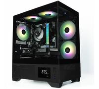 ionz Gaming PC - Desktop Computer, Ryzen 5 5600X, NVIDIA RTX 5060,16GB RAM 1TB NVMe SSD, Windows 11, 500W 80+ PSU, WiFi (Aether Vision, Black)