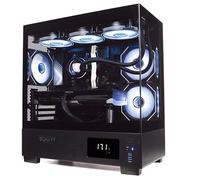 ionz Gaming PC - Desktop Computer, Ryzen 7 5700X, Radeon RX 9060 XT, 16GB RAM, 1TB NVMe SSD, 360mm AIO, LED display, Windows 11, 650W 80+ PSU, USB WiFi, Aether Vision, Black